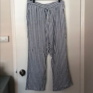 Ellen Tracy linen striped pants